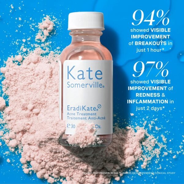 Kate Somerville EradiKate Acne Treatment - Clinically Formulated 10% Sulfur and BHA Spot Treatment – Clears Pimples, Cleans Pores and Prevents Breakouts, 1 Fl Oz - Image 6