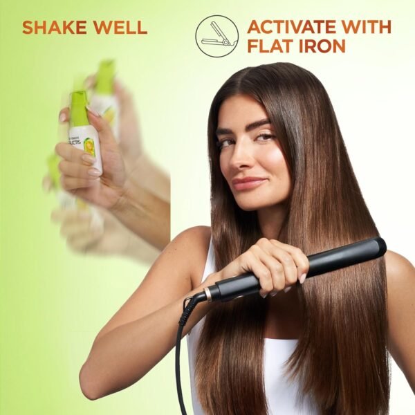 Garnier Fructis Sleek and Shine Sleek and Stay Hair Serum for Frizzy, Dry Hair, Heat Protectant Formulated with Alpha Silane, 1.7 Fl Oz - Image 8