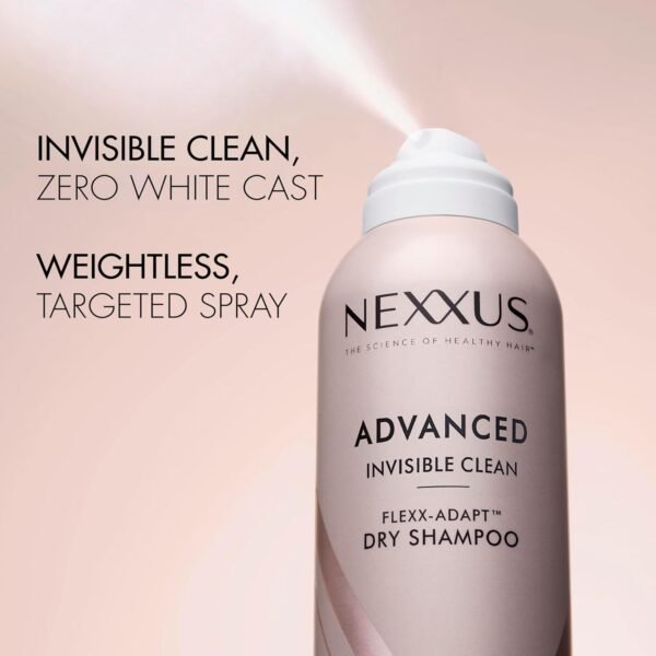 Nexxus Advanced Invisible Clean Dry Shampoo for Instant Oil Control & 72-Hour Freshness with Flexx-Adapt Technology 5 oz - Image 4