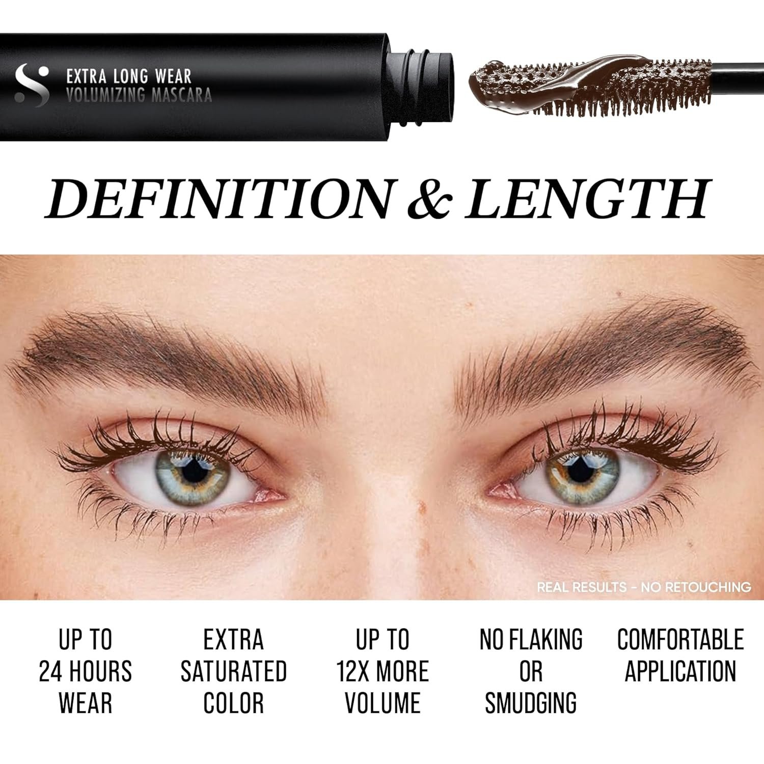 EXTRA LONG WEAR VOLUMIZING MASCARA (BROWN) - Image 6