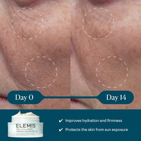 ELEMIS Pro-Collagen Marine Cream SPF 30, Lightweight Anti-Wrinkle Daily Facial Moisturizer - Image 3