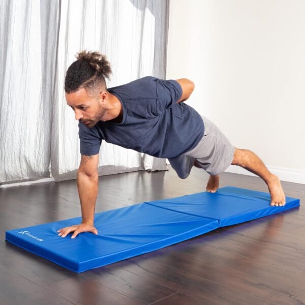 ProsourceFit Bi-Fold Folding Thick Exercise Mat 6’x2’ with Carrying Handles for MMA, Gymnastics Core Workouts - Image 7