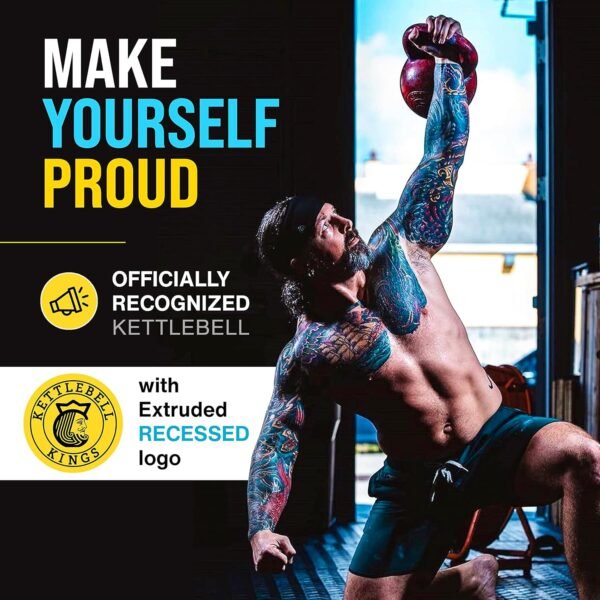 Kettlebell Kings | Competition Kettlebell Weights (8-48 KG) For Women & Men | Designed For Comfort in High Repetition Workouts | Superior Balance For Better Workouts - Image 8