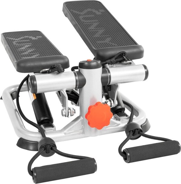 Sunny Health & Fitness Total Body 2-in-1 Stepper Machine, Total Body Workout, Adjustable Hydraulic, Resistance Bands, Non-Slip Pedals w Optional Free SunnyFit App Enhanced Bluetooth Connectivity - Image 3
