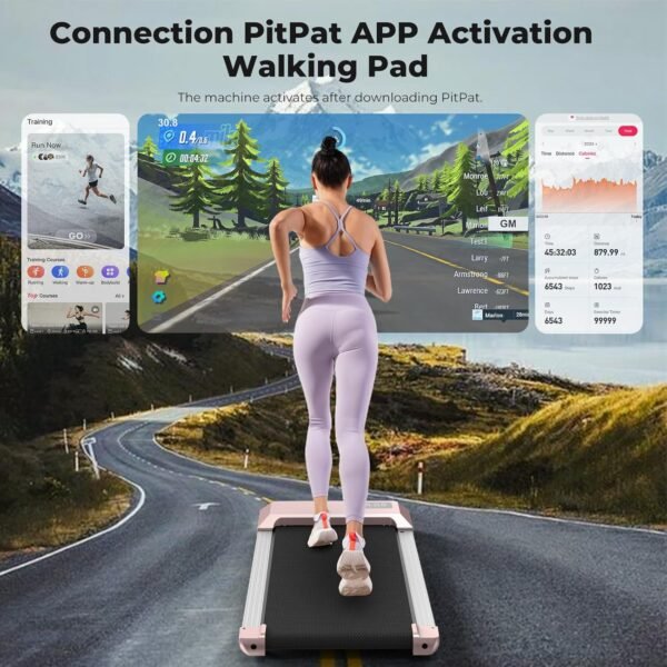 Walking Pad Treadmill, Under Desk Treadmill, Mini Treadmill for Small Spaces, Walking Pad with APP and Remote Control, 2.2 HP Walking Treadmill with 250 LBS Capacity - Image 7