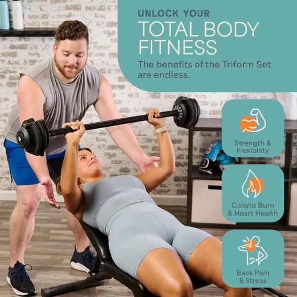 Lifepro Adjustable Dumbbells Set/Single - 15lb 43lb 55lb 25 lb Dumbbell Sets with Rack - Quick Adjust, Secure Grip weights dumbbells set - Compact Hand Weights for Women/Men at Home Gym - Image 9