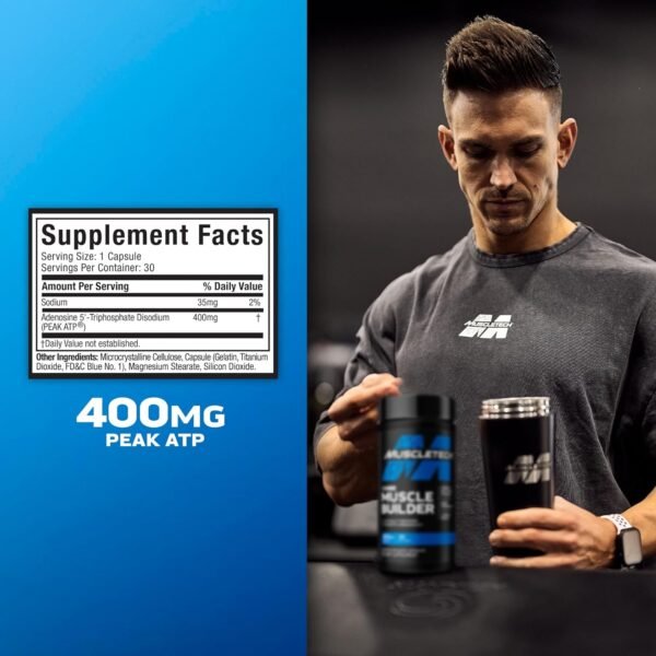 Muscletech Nitric Oxide Supplements for Men & Women, Muscle Builder (60 Capsules) - Nitric Oxide Booster Supplement Supports Muscle Gain & Performance - 400mg Peak ATP for Enhanced Strength - Image 5