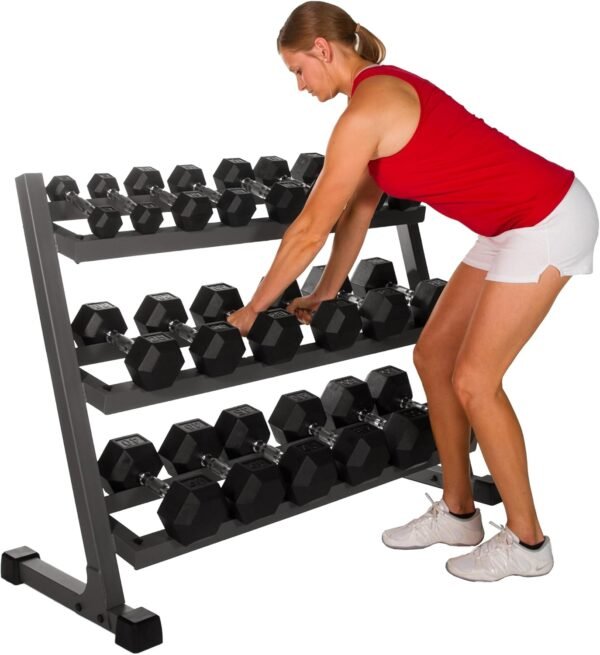5-50 lb Dumbbell Set (10 Pairs) with Weight Storage Rack or 5-50 lb Set with Storage and Adjustable Weight Bench or Storage Rack Only - Image 4