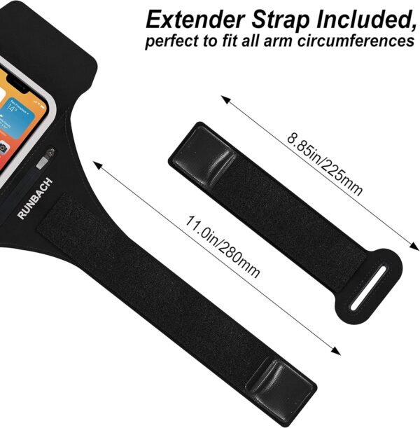 Running Armband for Google Pixel 8/8 Pro/7/7a/7 Pro/6/6a/6 Pro/5/5a/4/4a/4XL/3a/3 XL,Water Resistant Sport Armband with Zipper Slot for Pixel Buds and Car Key (Black) - Image 8