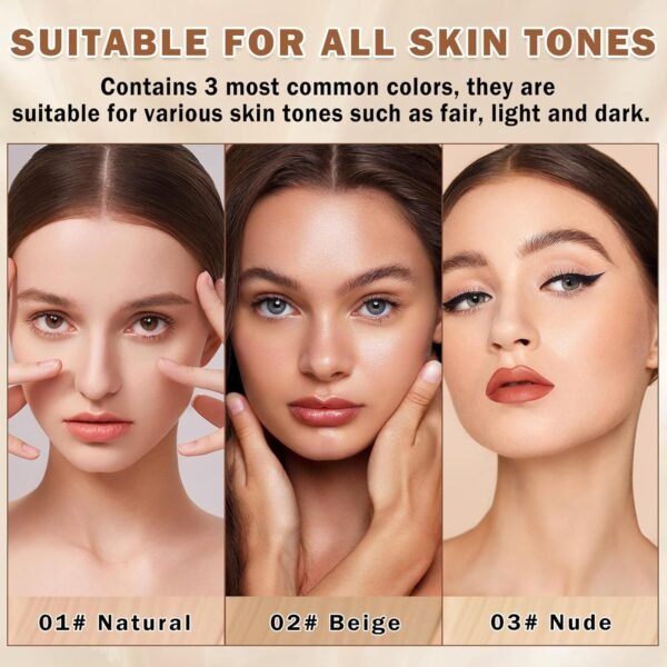 Airbrush Foundation Makeup Spray Full Coverage Foundation for Mature Skin,Long-lasting Airbrush Flawless Setting Spray,Waterproof Foundation for Smooth Radiant Skin (Natural/Warm Porcelain) - Image 8