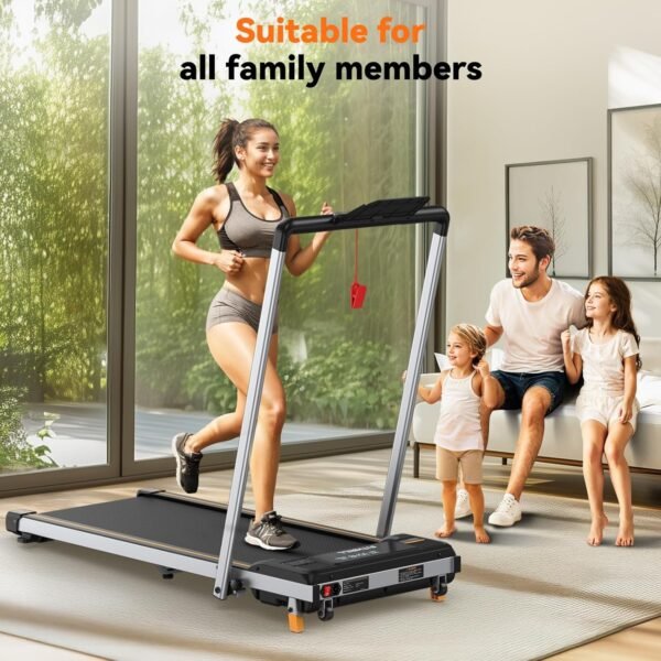 Walking Pad Under Desk Treadmill for Home Office Small Spaces with Incline, 3 in 1 Portable Mini Walking Jogging Running Compact 2.5 HP Machine - Image 9