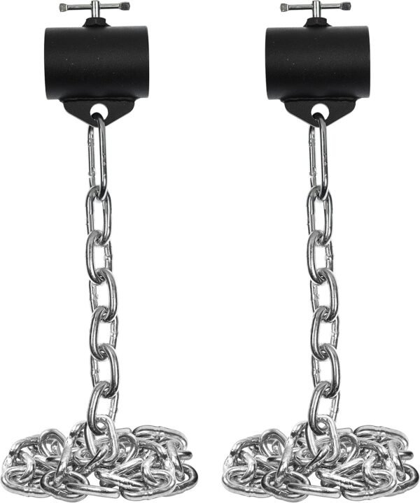 Logest Weight Lifting Chains with Collars - 1 Pair Available in 15LB 25LB 35LB 45LB Steel Workout Chains - Fitness Equipment for Deadlifts Bench Presses and More Targets Back Legs Core Weight Chains - Image 2