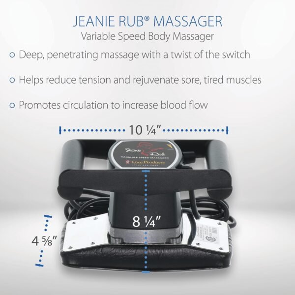 Core Products Jeanie Rub Variable Speed Massager - Sheepskin Cover Combo - Image 7