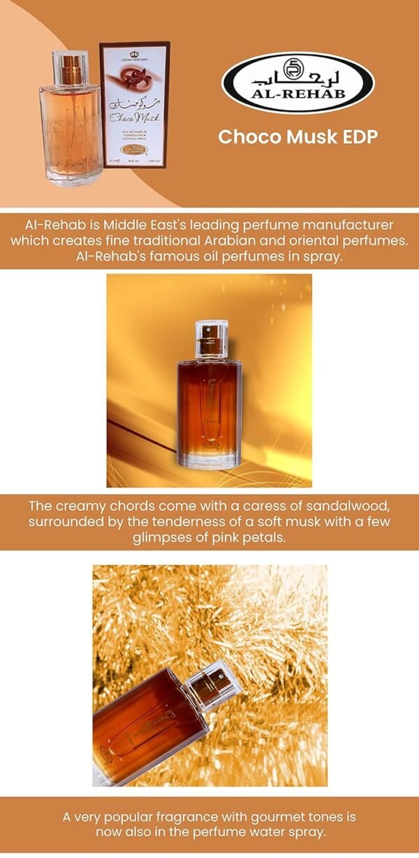 Al Rehab Choco Musk Eau De Parfum Spray, 1.7 Ounce (Pack Of 6) - Image 3