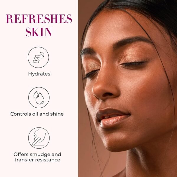 LUMINESS Waterproof Setting Spray for Makeup, Airbrush Spray Makeup Sealant (2.36 fl oz) - Long-Lasting Face Make Up Spray with Hydrating Mist Helps Control Oil & Replenishes Moisture - Image 4
