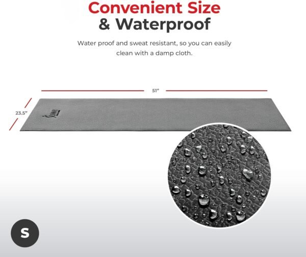 Sunny Health & Fitness Non-Slip Home Gym Mat – Workout Floor Protection Foam Pad for Treadmill, Bike, Elliptical, Yoga and Exercise Equipment or Standing Desk in 4 Size Options - Image 6