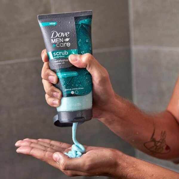 Dove Men+Care Eucalyptus Body and Face Scrub Deeply Exfoliates for Hydrated & Nourished Skin 100% Gentle Cleanser, No Sulfate Cleansers or Parabens - Image 9