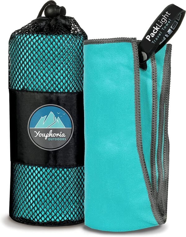 Youphoria Microfiber Travel Towel Fast Drying Lightweight - Quick Dry Towel for Camping, Beach, Backpacking, Hiking & Sport - Image 2