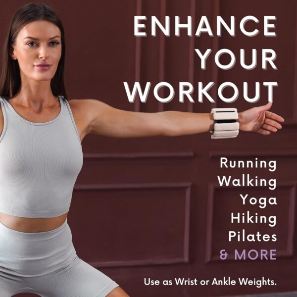 Polyfit Wrist & Ankle Weights - 1 Pair - Wearable Ankle Weights for Women and Men - Wearable Bracelet for Exercise, Yoga, Walking, Running, Dance, Barre, Pilates, Cardio, Aerobics - Image 6