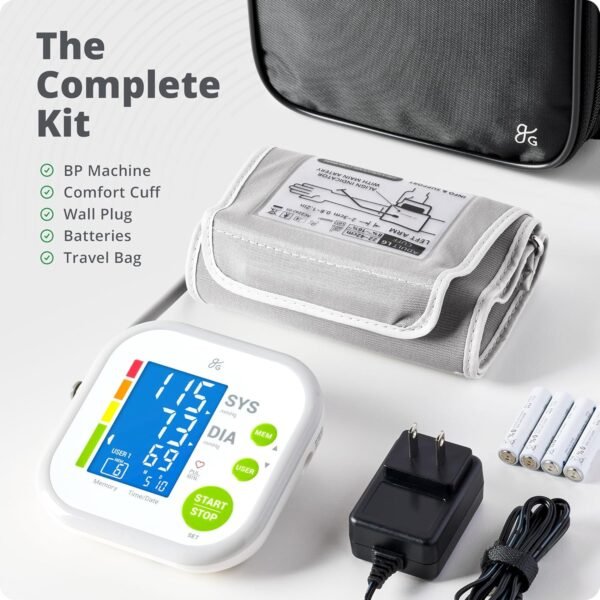 Greater Goods Blood Pressure Monitor - Complete BP Machine Kit with Wall Adapter and Premium Comfort Cuff, Designed in St. Louis - Image 7