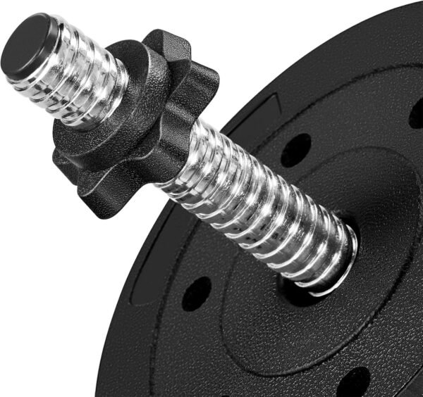 Yaheetech Adjustable Dumbbells Weight Set Dumbbell Weights Exercise & Fitness Equipment w/ 4 Spinlock Collars for Women & Men Home Gym Strength Training - Image 9