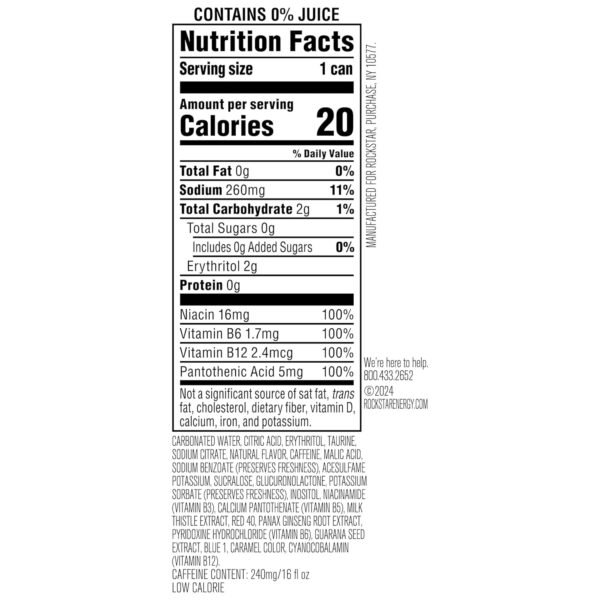 Rockstar Pure Zero Energy Drink, Grape, 0 Sugar, with Caffeine and Taurine, 16oz Cans (12 Pack) (Packaging May Vary) - Image 7