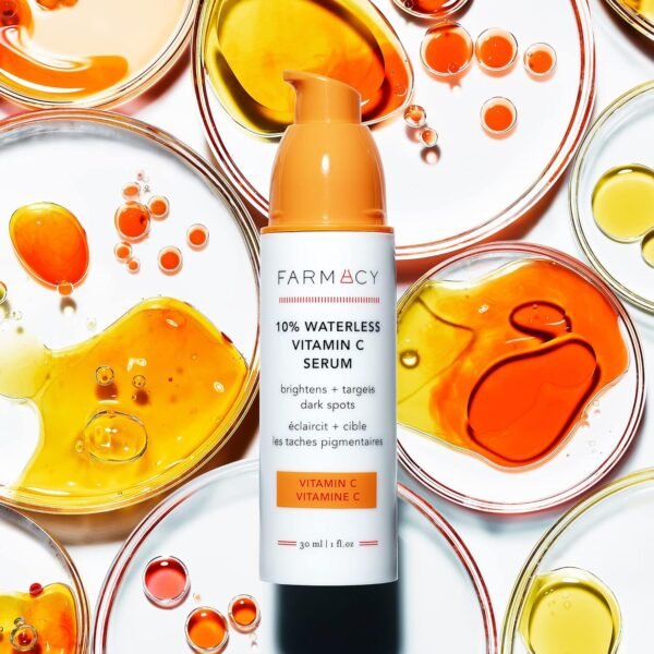Farmacy 10% Vitamin C Face Serum - Waterless Vitamin C Skin Care Serum to Brighten, Firm + Smooth Skin Texture - Enriched with Upcycled Tangerine Peel to Boost Skin's Moisture + Radiance (30ml) - Image 3