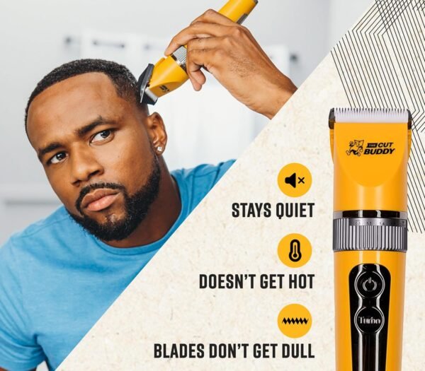 Clipper & Grooming Set for Men, Cordless Hair & Beard Trimmer, Quiet, Titanium Plated, Waterproof, Won’t Get Hot & Blades Stay Sharp, The Cut Buddy - Image 6