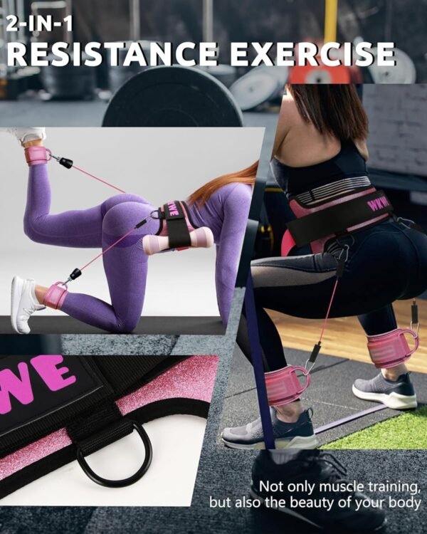 Hip Thrust Belt for Exercise, Adjustable Home Booty Belt for Dumbbells, Kettlebells, Plates and Resistance Workout with Widening Design, Soft Padding, Strap Buckle - Image 3