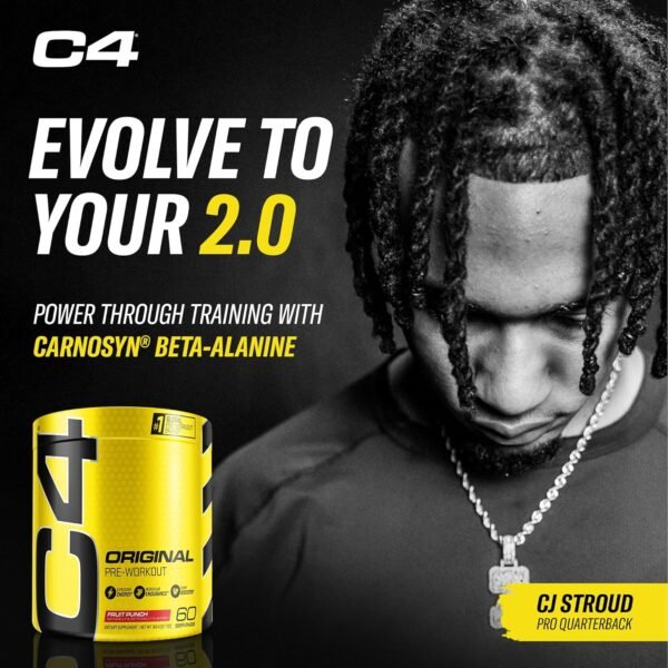 C4 Original Pre Workout Powder Fruit Punch - Vitamin C for Immune Support - Sugar Free Preworkout Energy for Men & Women - 150mg Caffeine + Beta Alanine + Creatine - 60 Servings - Image 5