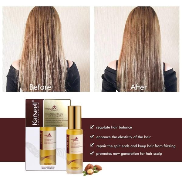 Karseell Moroccan Argan Oil for Hair Healing Cold Pressed Weightless Argan Oil Hair Serum for Dry Damaged Hair 50ml - Image 5
