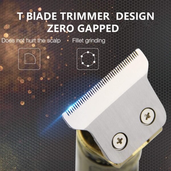 RESUXI Cordless Hair Trimmer for Men, Professional Electric Hair Clippers Barber Trimmer, Mens T-Blade Beard Trimmer Zero Gapped Edgers Gold Knight Close Cutting Haircut Kit - Image 6