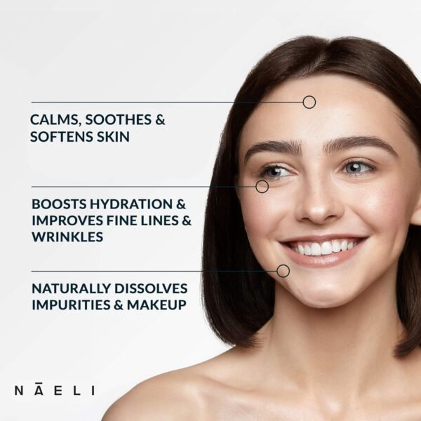 NAELI Gentle Face Cleanser - All Natural Anti Aging Vitamin C Face Wash for Sensitive & Dry Skin with Hyaluronic Acid & Antioxidants - Vegan & Cruelty Free, 4 oz - Image 3