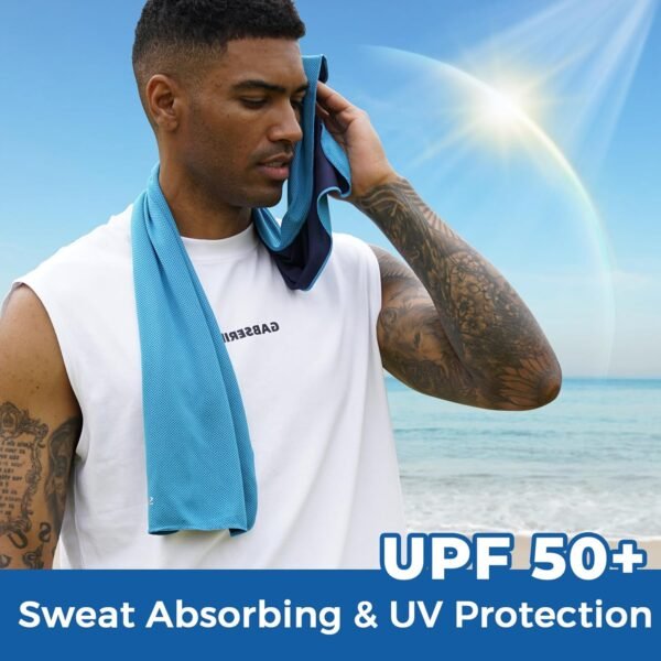 Sukeen Cooling Towel 8 Pack (40"x 12"), Cooling Towel for Neck and Face, Microfiber Breathable Towel for Hot Weather, Sweat Towel for Gym, Sport, Yoga, Golf, Workout, Camping, Running - Image 5