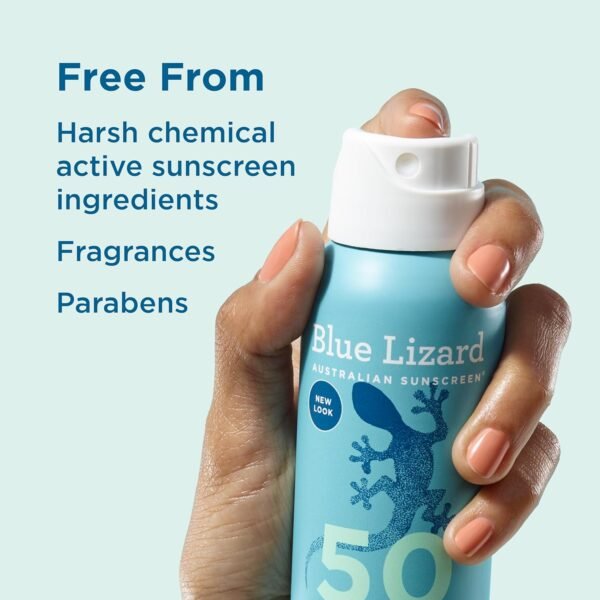 BLUE LIZARD Mineral Sunscreen Sensitive SPF 50+ Spray, 5 Ounce - Image 7