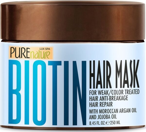 Biotin Hair Mask - Deep Conditioner with Collagen and Keratin for Dry, Damaged and Curly Hair - Fine Conditioning Moisturizer Treatment for Strengthening - Hydrating Care Products for Women and Men - Image 2