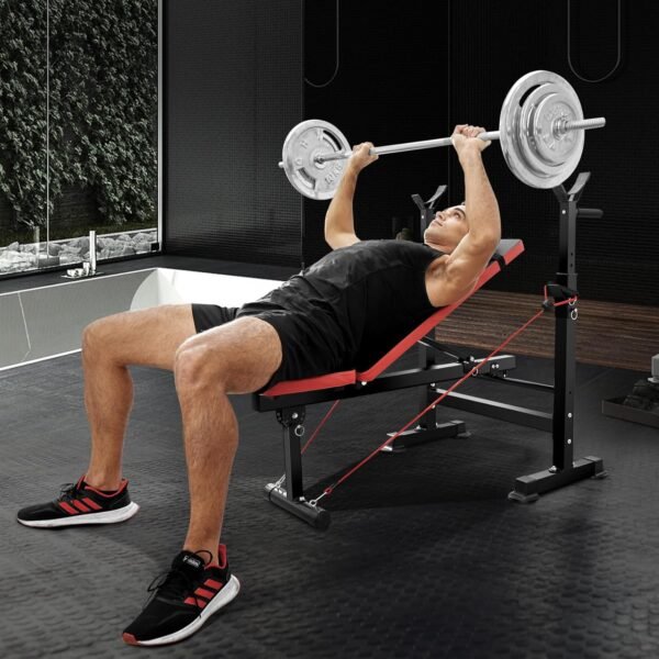 OPPSDECOR 660lbs 6 in 1 Weight Bench Set with Squat Rack Adjustable Workout Bench with Leg Developer Preacher Curl Rack Fitness Strength Training for Home Gym - Image 3