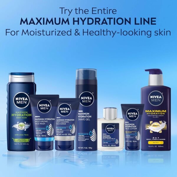 NIVEA MEN Maximum Hydration Deep Cleaning Face Scrub With Aloe Vera, 3 Pack of 4.4 Oz Tubes - Image 15
