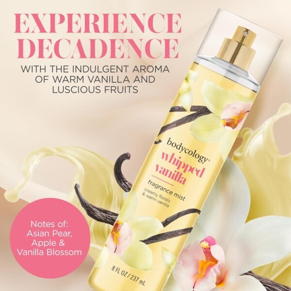 Bodycology Long-Lasting Fragrance Body Mist, Whipped Vanilla, 8 fl oz - Image 3