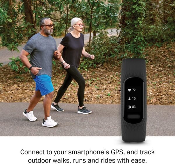 Garmin vivosmart 5 Fitness Tracker, Long-Lasting Battery, Wrist Heart Rate, Sleep Tracking, Smart Notifications, Compatible with Phone GPS | Signature Series Charger Bundle - Image 3