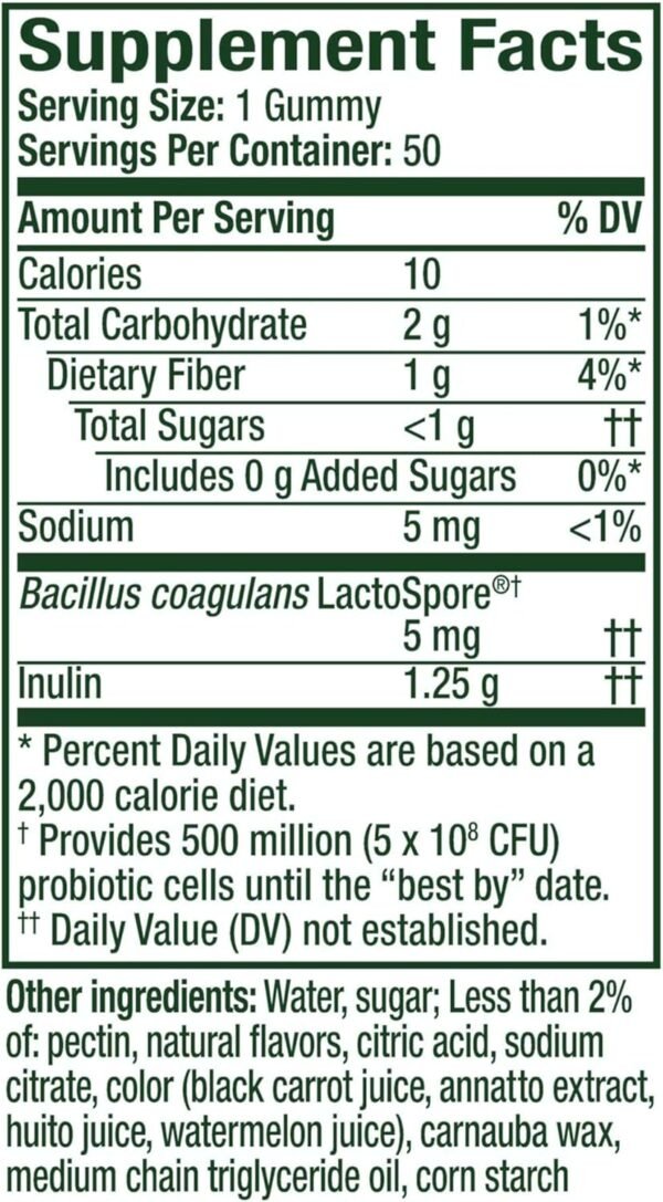 Align Kids Probiotic, Digestive Health for Kids, Prebiotic + Probiotic, Mixed Fruit Flavor, Less than 1 Gram of Sugar per Gummy, 50 Gummies - Image 3