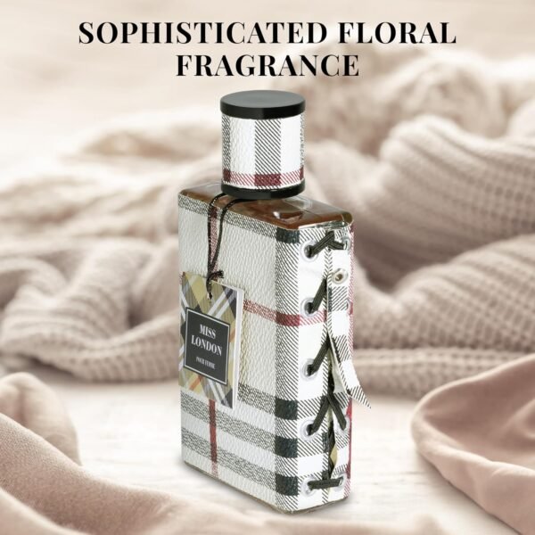 Miss London for Women Eau De Parfum - Honeysuckle, Rose, Jasmine, Peony - Elegant Blends with Floral, Citrus & Woody Note - Fresh & Feminine Scent - 100ml Bottle for Daily Wear & Special Occasions - Image 4