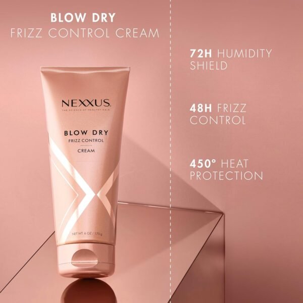 Nexxus Smooth & Full Blow Dry Balm Weightless Style Frizz Control, Volume & Heat Protect Styling Cream for Smooth & Full Hair 6 oz - Image 4