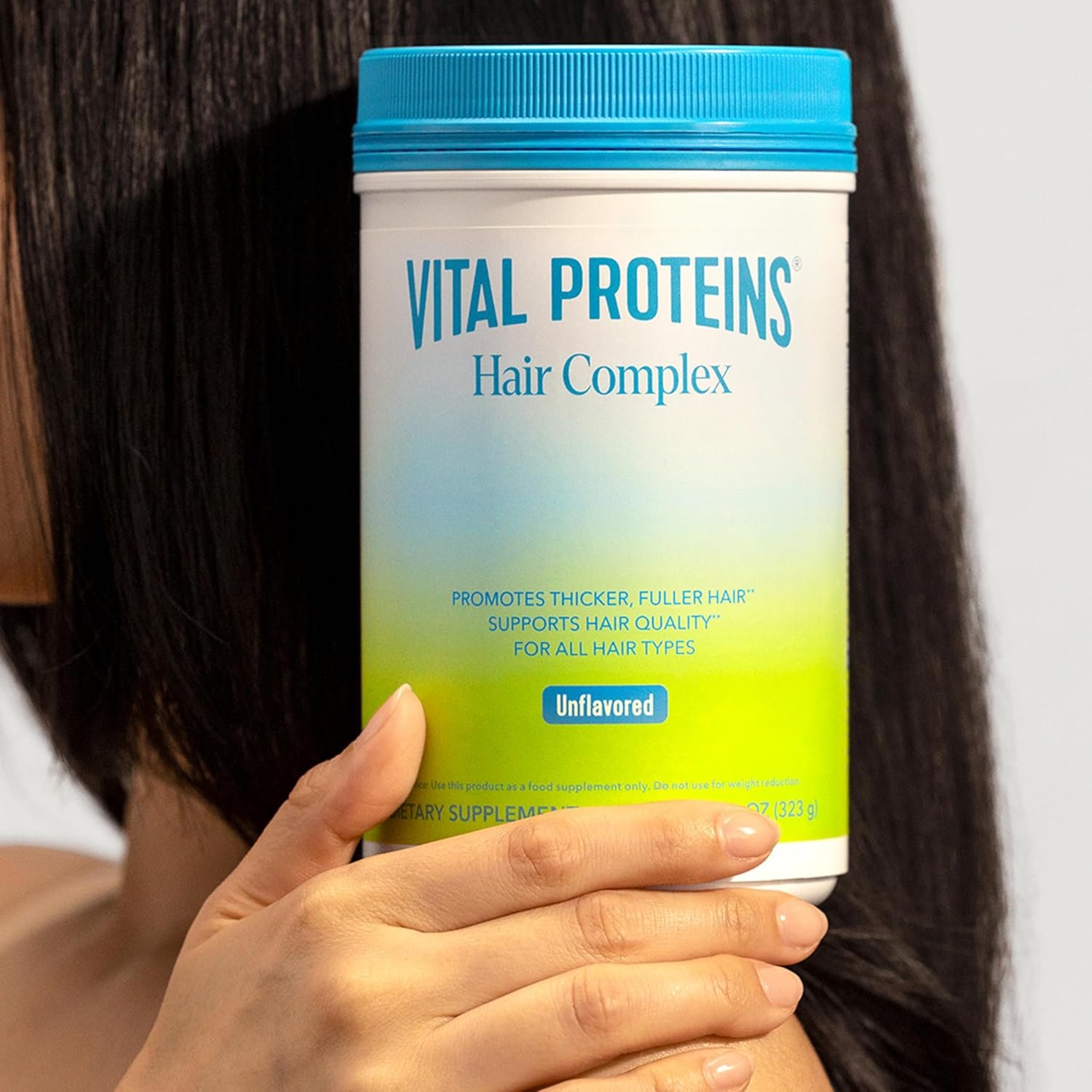 Vital Proteins Collagen Peptides + Biotin 10000mcg Hair Complex, Hair Growth Supplement - Clinically Studied Lustriva to Promote Thicker Fuller Hair, 20g Unflavored Collagen for Women 11.4oz Powder - Image 7