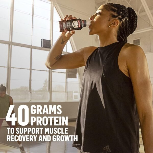 Muscle Milk Pro Advanced Nutrition Protein Shake, Knockout Chocolate, 14 Fl Oz Bottle, 12 Pack, 40g Protein, 1g Sugar, 16 Vitamins & Minerals, 6g Fiber, Workout Recovery, Packaging May Vary - Image 5