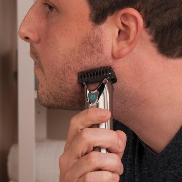 Wahl USA Stainless Steel Lithium Ion 2.0+ Beard Trimmer for Men - Electric Shaver & Nose Ear Trimmer - Rechargeable All in One Men's Grooming Kit - Model 9864SS - Image 10