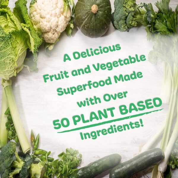New Vitality Royal Greens Superfood Powder | Healthy Veggie Powder with Probiotics, Enzymes, Antioxidants, Wheat Grass & Greens 10.75oz (30 Day Supply) - Image 3