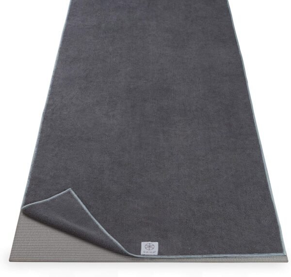 Gaiam Yoga Mat Towel Microfiber Mat-Sized Yoga Towel for Hot Yoga - Image 2