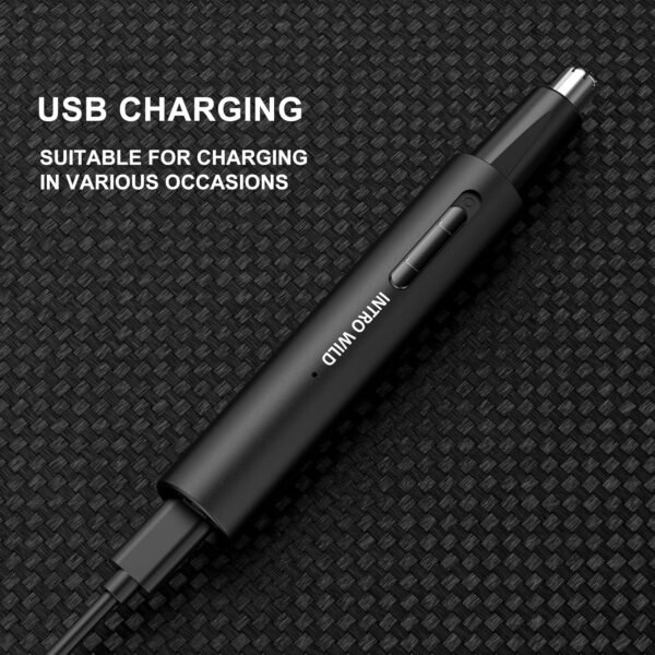 Nose Hair Trimmer for Men Metal Body Magnetic Cap Wet and Dry Nose Trimmer for Men Rechargeable Precise Trimming Low Noise - Image 6