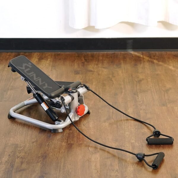 Sunny Health & Fitness Total Body 2-in-1 Stepper Machine, Total Body Workout, Adjustable Hydraulic, Resistance Bands, Non-Slip Pedals w Optional Free SunnyFit App Enhanced Bluetooth Connectivity - Image 10